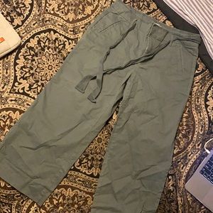 LOFT Green wide leg pants